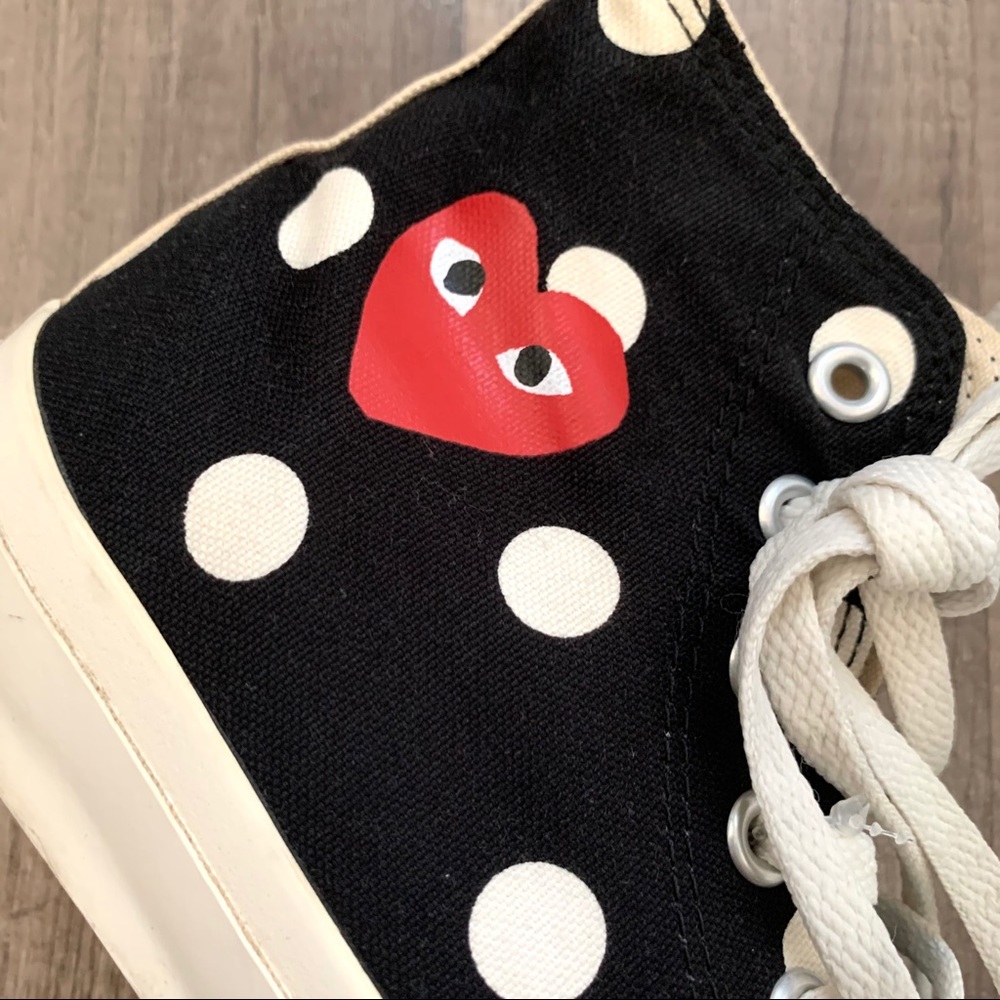Comme Des Garçons Play X Converse High Top  Shoe - Picture 5 of 8
